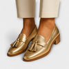 Aurielle | Goldene Eleganz Mokassins