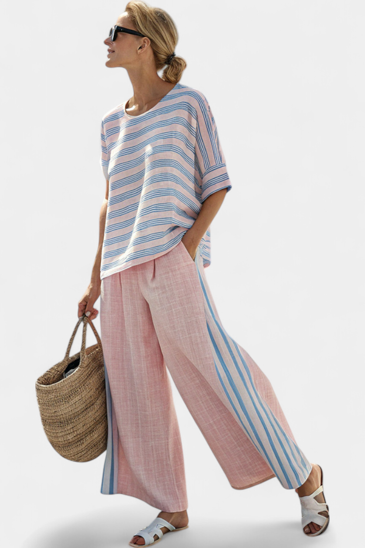 Virella | Zachte pastel linnen set