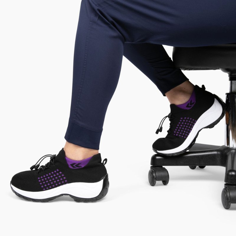 Chaussures Ortho Stretch Comfort - Noir et violet