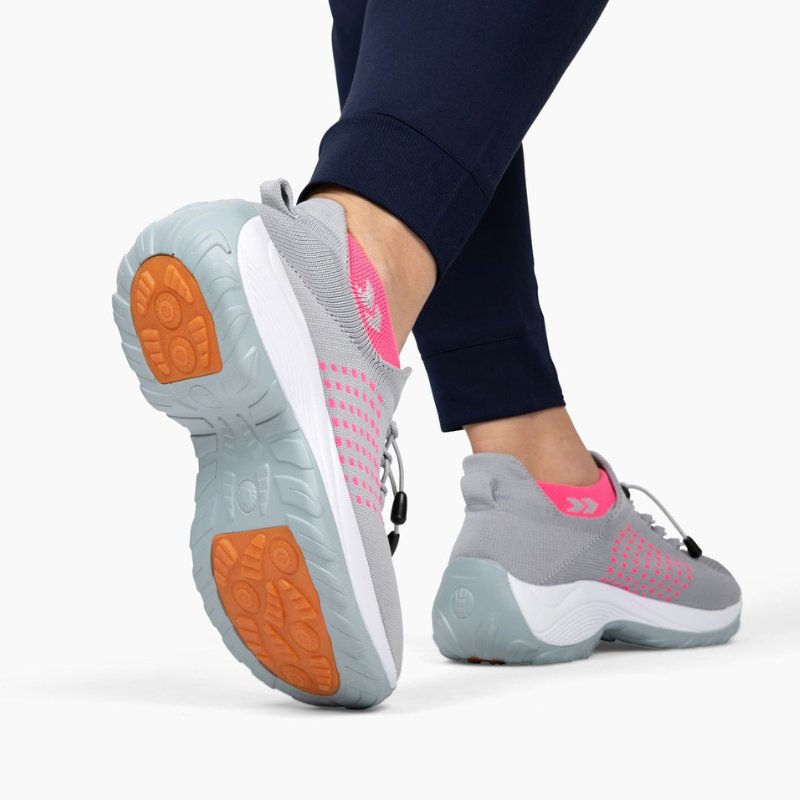 Chaussures Ortho Stretch Comfort - Gris et rose